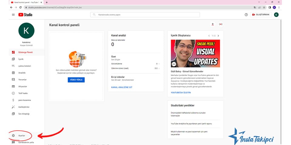 youtube kanal ayarlar