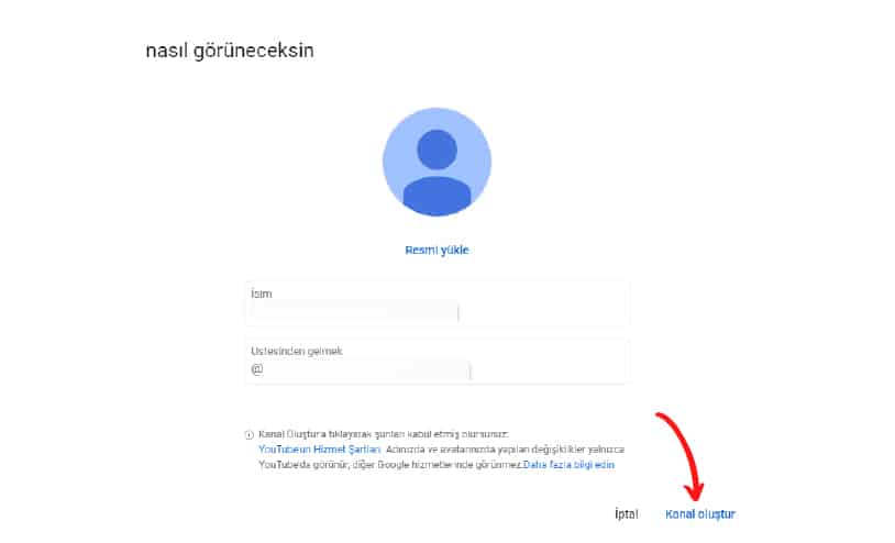 youtube kanal görünüm