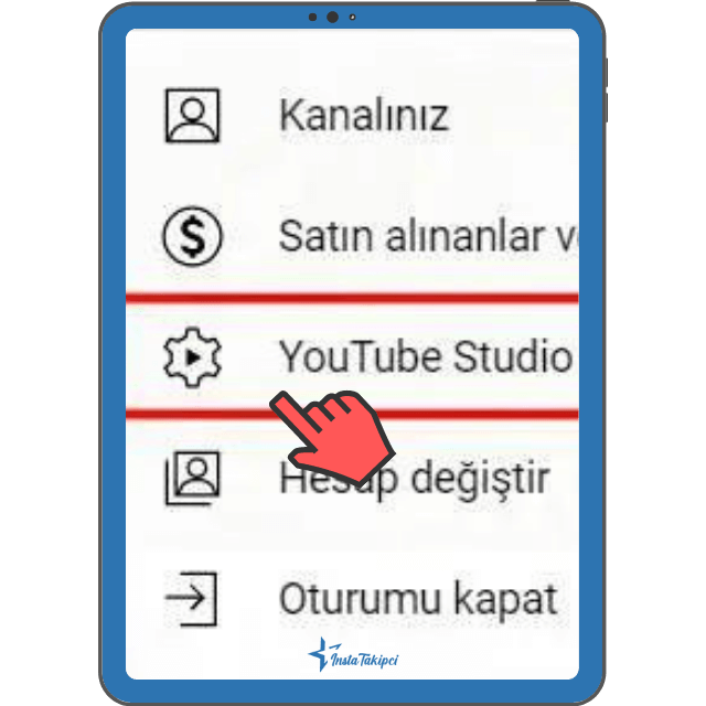 youtube studio giriş yapınız