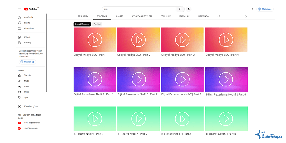 youtube videoları