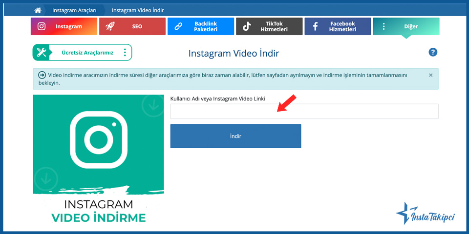 bilgisayara instagram video indir