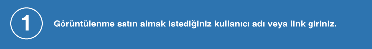 görüntülenme için kullanıcı adı ya da link giriniz