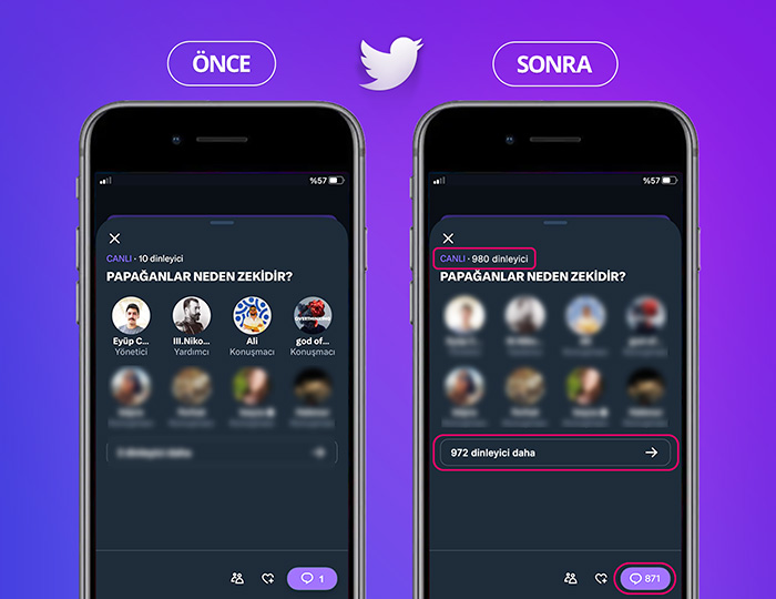 Twitter space öncesi sonrası